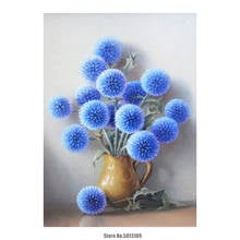 Blue Flower Vase Diamond Painting Floral Dandelion Full Drill 5D Nouveaute Mosaic Embroidery DIY Cross Stitch Home Decor Gift 2024 - buy cheap