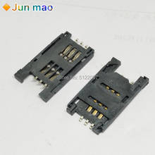10PCS/LOT Card holder 6P Connector SMT TF Memory Card Socket / Slot / Seats/ Holder for phone 6Pin All plastic SIM 2024 - buy cheap