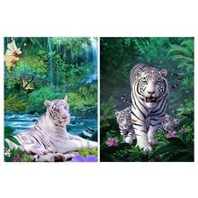 DPF diamond embroidery tiger diamond painting cross stitch crafts diamond mosaic kit square/round rhinestone home decor 2024 - buy cheap