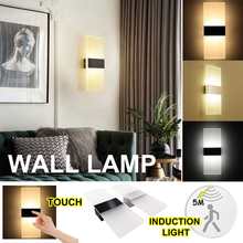 LED Fashionable Wall Lamp Bedroom Bedside Stairs Corridor Simple Wall light 110V 220V Touch/PIR Sensor Decorative Wall light 2024 - buy cheap