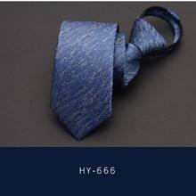 2020 Brand New Men's High Quality Fashion 6CM Slim Blue Zipper Necktie Wedding Groom Formal Neck Tie for Men with Gift Box 2024 - buy cheap