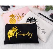 Personalized Bridesmaid Cosmetic Bag  Bridesmaid Gift  Custom Make up Bag Canvas Bag Gift For Women  Bridal Party Gift  for  her 2024 - buy cheap