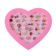 36pc Fancy Adjustable Cartoon Rings Party Favors Kids Girls Action Figures Toy 2024 - buy cheap