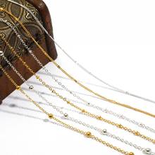 Correntes de ferro de contas, alta qualidade 1-5 m/saco 3 estilos, acessórios de joias feitos à mão para colar pulseira diy tornozeleira fazer 2024 - compre barato