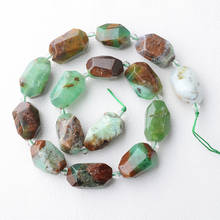 Natural Chrysoprase/Chrysoprasus Faceted Nugget Beads, About 15x20mm 2024 - buy cheap