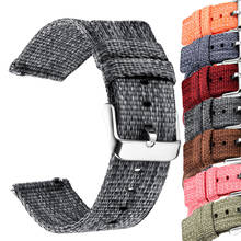 Nylon 18mm 20mm 22mm Watchband for Samsung Galaxy Watch 4 40mm 44mm Classic 42mm 46mm Gear S3 S2 Bracelet Strap For Amazfit Bip 2024 - купить недорого