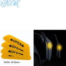 4 Pcs Car Door Safety Warning Reflective Stickers OPEN Sticker For Volkswagen VW Tiguan Beetle Polo Bora T-ROC JETTA T 2024 - buy cheap