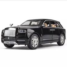 1: 24 Rolls Royce cullinan simulation alloy acousto optic return force car children's toy birthday gift black car 2024 - buy cheap