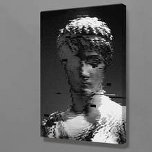 Pintura de diamante 5d diy para decoración del hogar, estatua de Vaporwave negra, arte de pared, mosaico bordado de diamantes redondos y cuadrados completos, BY1089 2024 - compra barato