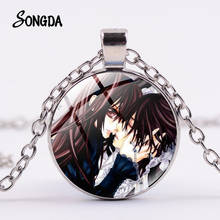 Vampire Knight Art Painting Necklace Cartoon Vampire Knight Pendant Glass Cabochon Chain Necklaces Girl Party Accessories 2024 - buy cheap