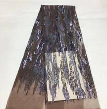 Cyndi-58.6812 embroidered Mesh Tulle fabric Factory price sequins Nigerian lace fabrics 2024 - buy cheap