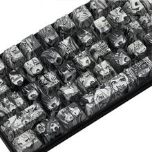 PBT 71 key Ahegao Keycap Dye Sublimation OEM Profile Japanese Anime Keycap For Cherry Gateron Kailh switch GK61 GK64 2024 - buy cheap