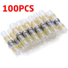100 50PCS Solder Seal Wire Connectors Waterproof Heat Shrink Butt Connectors Electrical Wire Terminals Insulated Butt Splices 2024 - buy cheap