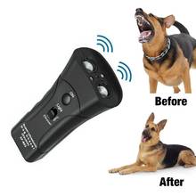 Pet Dog Ultrasonic Anti Barking Trainer With LED Flashlight Puppy Chase Training Double Head Trumpet with Repellent Control V 2024 - buy cheap