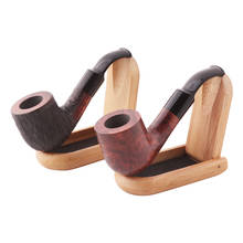 Briar tubo de fumo de madeira do tabaco tubos fumo erva moedor clássico dobrado briar chama grão tubulação para fumar acessórios 2024 - compre barato