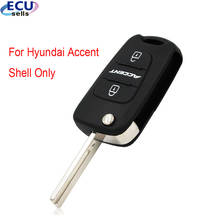 Promotion ! Flip Folding Key Shell for Hyundai Accent Remote Key Case Fob 3 Button 2024 - buy cheap