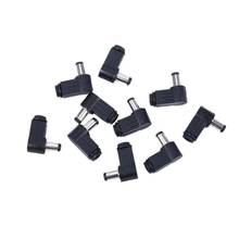 Jfbl quente 10x2.1mm x 5.5mm macho plug ângulo direito l jack conector de alimentação dc 2024 - compre barato