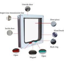 Puerta de seguridad para gato, puerta con Control inteligente, 4 vías, ABS, para perros y gatos pequeños 2024 - compra barato