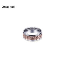 2020new Europe and America stainless steel simple ring hand jewelry titanium steel personality line style male index finger ring 2024 - buy cheap