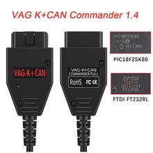 Herramienta de corrección de odómetro VAG K CAN Commander 1,4 K + CAN FTDI PIC18F25K80 OBD2, interfaz de diagnóstico de coche, línea K para VW/Audi 2024 - compra barato