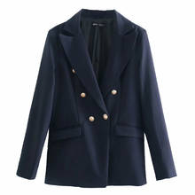 Aonibeier Formal Suit Jackets Spring Double Breasted Office Lady Blazers Female Long Sleeve Women Outerwear Straight Coats 2024 - buy cheap