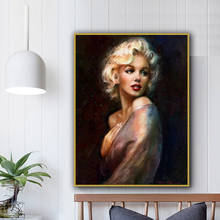 Marilyn monroe quadros de arte da parede pintura da lona cartaz e cópias da parede figura imagens para casa sala estar decoração 2024 - compre barato