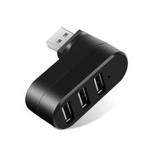 Hub usb adaptador 2.0 usb, divisor com 3 portas usb 2.0 mini cubo giratório 180 ratação para pc notebook laptop mac hub usb 2.0, 2024 - compre barato