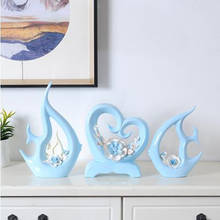 Estilo europeu criativo de cerâmica azul peixes artesanato, casa escritório restaurante bar decoração de mesa, presente de decoração de casamento 2024 - compre barato