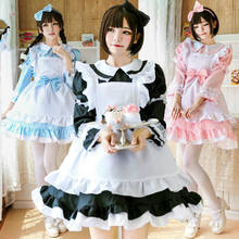 Mulher adulto anime alice aventura azul vestido de festa alice sonho feminino sissy maid lolita cosplay traje 2024 - compre barato