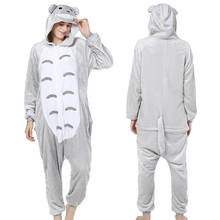 Pijama cosplay kigurumi para adultos, peça única para inverno, com capuz, para mulheres e homens 2024 - compre barato