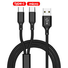 2 in 1 Micro USB Type C Cable For Samsung Xiaomi Multi Fast Charger Cable 2 in 1 Microusb Mobile Phone Cable For Huawei P20 Lite 2024 - buy cheap