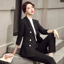 High Quality Fabric Formal Women Business Suits with Pants and Jackets Coat Autumn Winter Professional Ladies Office Blazers Set 2024 - buy cheap