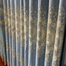 Jacquard Fabric Royal Luxury Embroidery Blackout Curtain European Tulle Curtains Bedroom Living Room Bay Window Home Decor 2024 - buy cheap