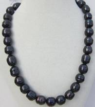 Jewelry Pearl Necklace NEW PRODUCTS 6-7MM TAHITIAN BLACK BAROQUE NATURAL PEARL NECKLACE 18" Free Shipping 2024 - buy cheap