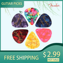Free Shipping 6 Pcs Celluloid Guitar Picks Mediator Thickness 0.46 0.71 0.81 0.96 MM - Color Random Universal Pick For All 2024 - buy cheap