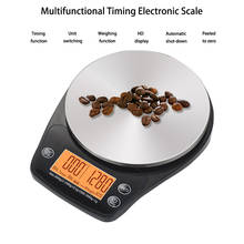 Yieryi 3kg/0.1g Digital Coffee Scale With Timer Glass Surface High Precision Kitchen Electronic Scales With Orange Backlight 2024 - buy cheap