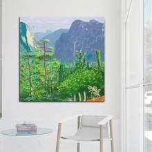 David hockney montanha pintura da lona impressão sala de estar decoração para casa arte da parede moderna pintura a óleo posters fotos 2024 - compre barato