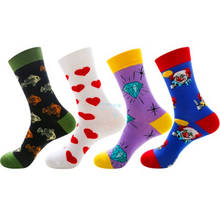 Clowns, hearts, diamonds, fish bones, cotton stockings for men and women ZQ061 2024 - buy cheap