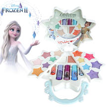 Mala de brinquedo frozen, princesa elsa e anna, conjunto de maquiagem para crianças 2024 - compre barato
