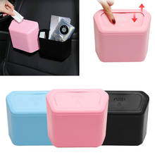 Hanging Car Trash Can Vehicle Garbage Dust Case Storage Box Square Pressing Type Trash Can Litter Garbage Bag Interior Accessory 2024 - buy cheap