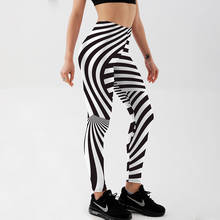 Qyitout-calça legging casual feminina, estampa zebra, preto e branco, comprimento do tornozelo, drop shipping 2024 - compre barato