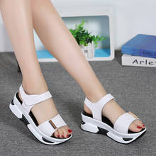 2010 Women Sandals Summer White Wedge Sandals Open Toe Platform Sandalias Ladies Gladiator Sandals Women womens platform heels 2024 - buy cheap