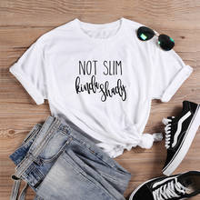 NOT SLIM Fashion T-shirt Women Summer Cotton T Shirt Women Harajuku O-neck Ladies Top Tee Shirt Femme Black & White 2024 - buy cheap