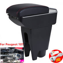 For Peugeot 107 Armrest box Interior Parts special Retrofit parts Car Armrest Center Storage box with USB LED light 2024 - buy cheap