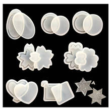 Cabujón de reloj de arena 3D para hacer joyas, accesorios de bricolaje, doble cara, inyección de agua Epoxy para hacer joyas, moldes de silicona para manualidades 2024 - compra barato