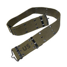 WWII WW2 US ARMY WEBBING EQUIPMENT CANVAS STRAP M1961 M1956 PISTOL BELT ARMY GREEN OUTDOOR 2024 - buy cheap