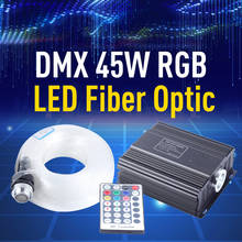 Luz LED para controlador de motor de fibra óptica, iluminación de estrella con Control remoto RF de 28 teclas, 45W, DMX, RGB, 4m, 550 piezas, 0,75mm 2024 - compra barato