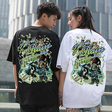2020 harajuku short-sleeved men and women summer street hip hop T-shirt style lovers with half sleeves Printed Short Sleeve tee 2024 - buy cheap