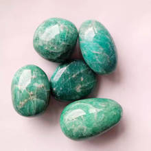 Piedra amazonita natural, cristales de cuarzo, piedra de reiki, decoración de jardín del hogar, regalo, 1 ud. 2024 - compra barato