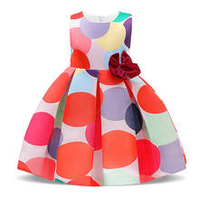 2021 летнее платье с принтом «разноцветные шары Детские вечерние платья для девочек Детский костюм, платье принцессы для девочек, платье без рукавов детская одежда от 3 до 10 лет 2024 - купить недорого